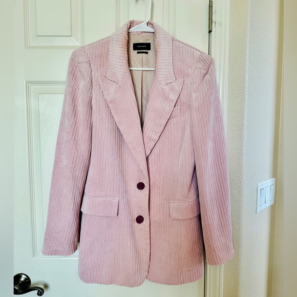 💥 CLEARANCE!!💥 Isabel Marant Malyake Pink Corduroy Blazer single breasted… - Picture 8 of 14